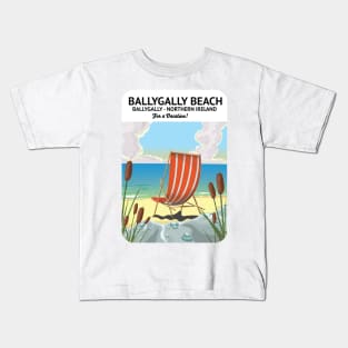 Ballygally Beach Northern Ireland Kids T-Shirt